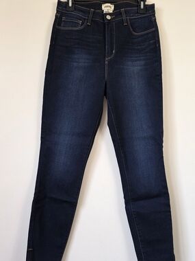 L'AGENCE AVERY Dark Blue High-Rise Skinny Jeans